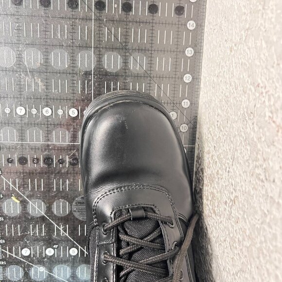 Sketchers RelaxedFit Men Size 8.5 Black Leather Waterproof Slip Resistant Boot - Picture 13 of 13